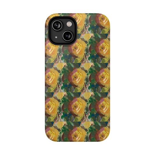 Vintage Yellow Rose - Tile Pattern Phone Case