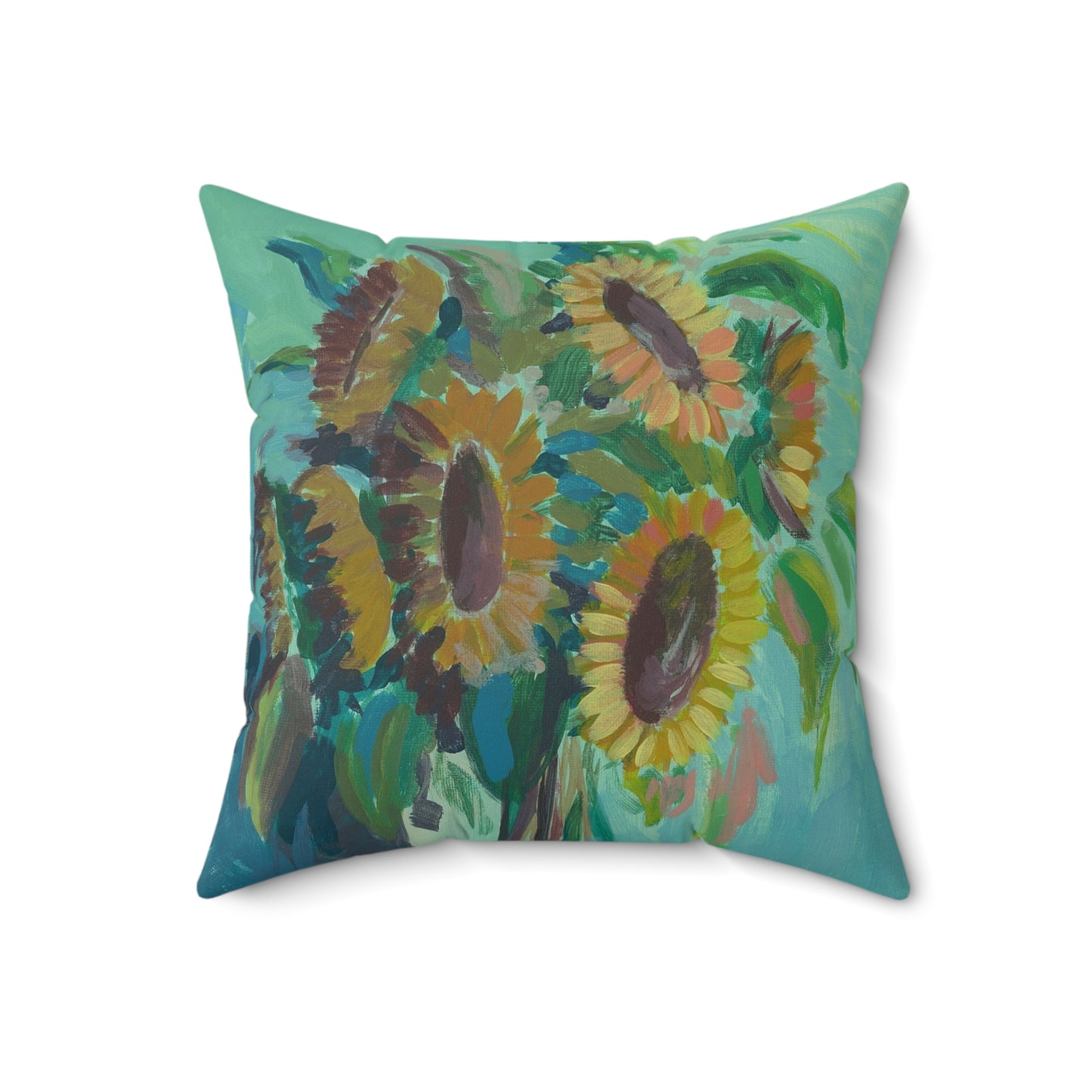 Sunny - Square Throw Pillow