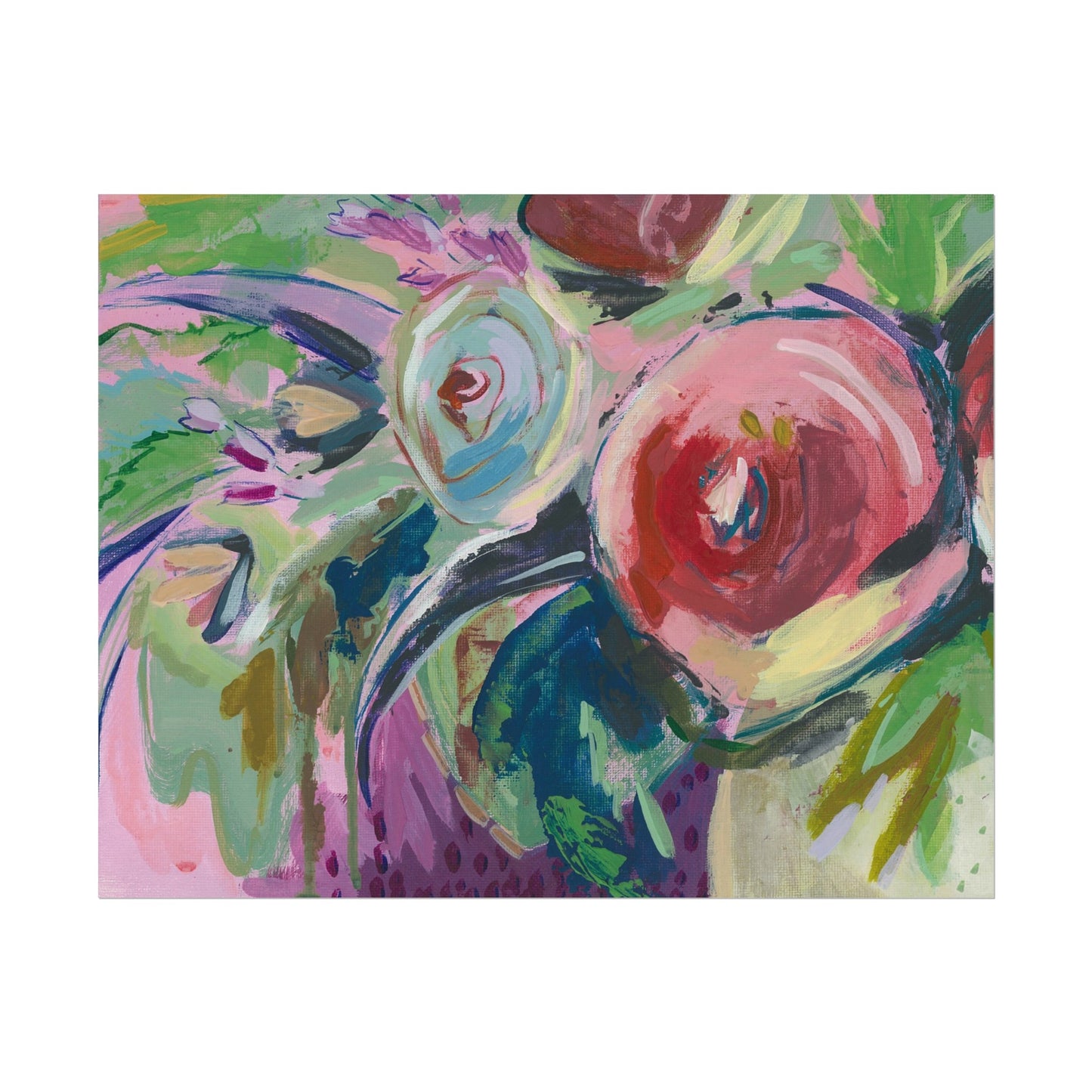 Abstract Floral - Textured Watercolor Matte Print