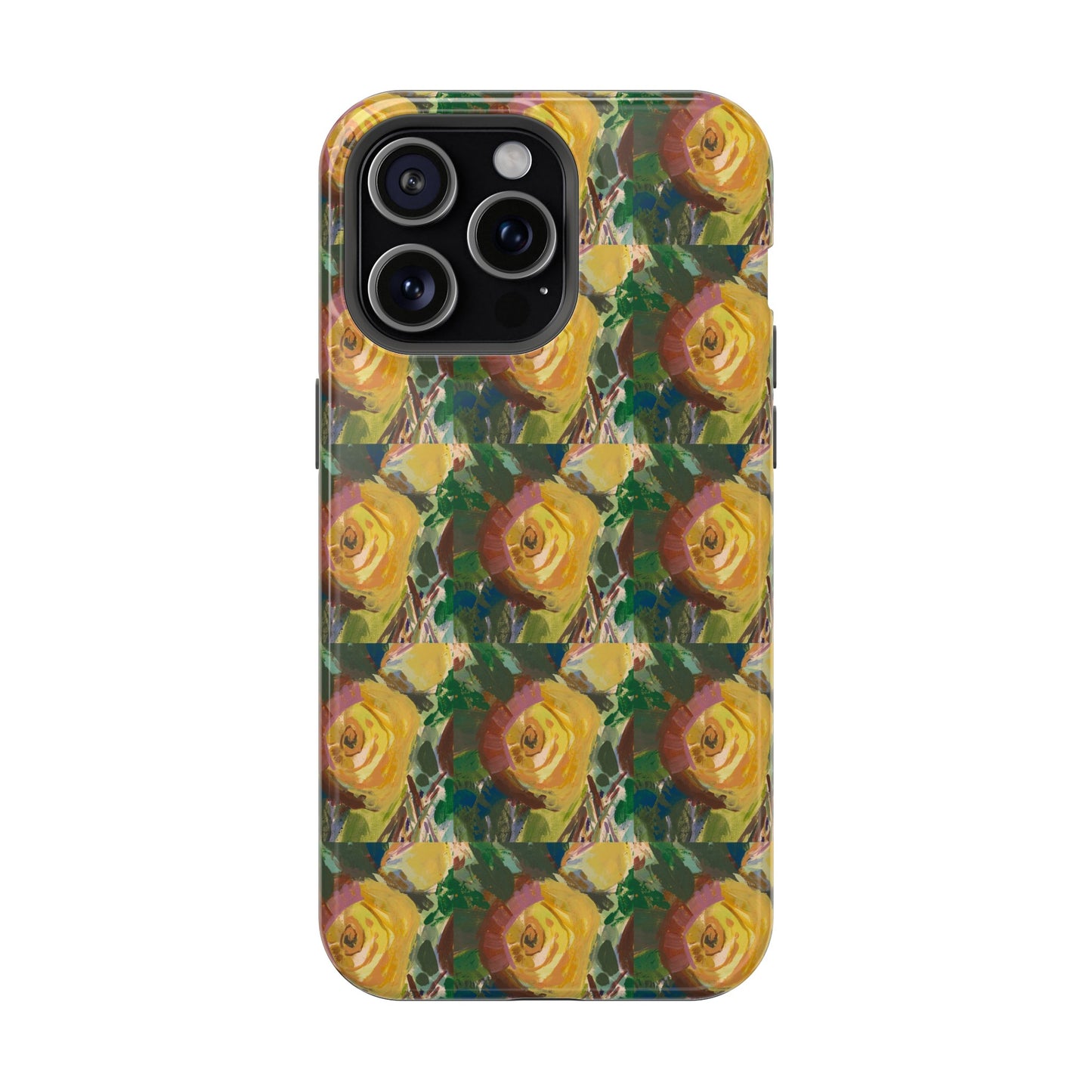 Vintage Yellow Rose - Tile Pattern Phone Case