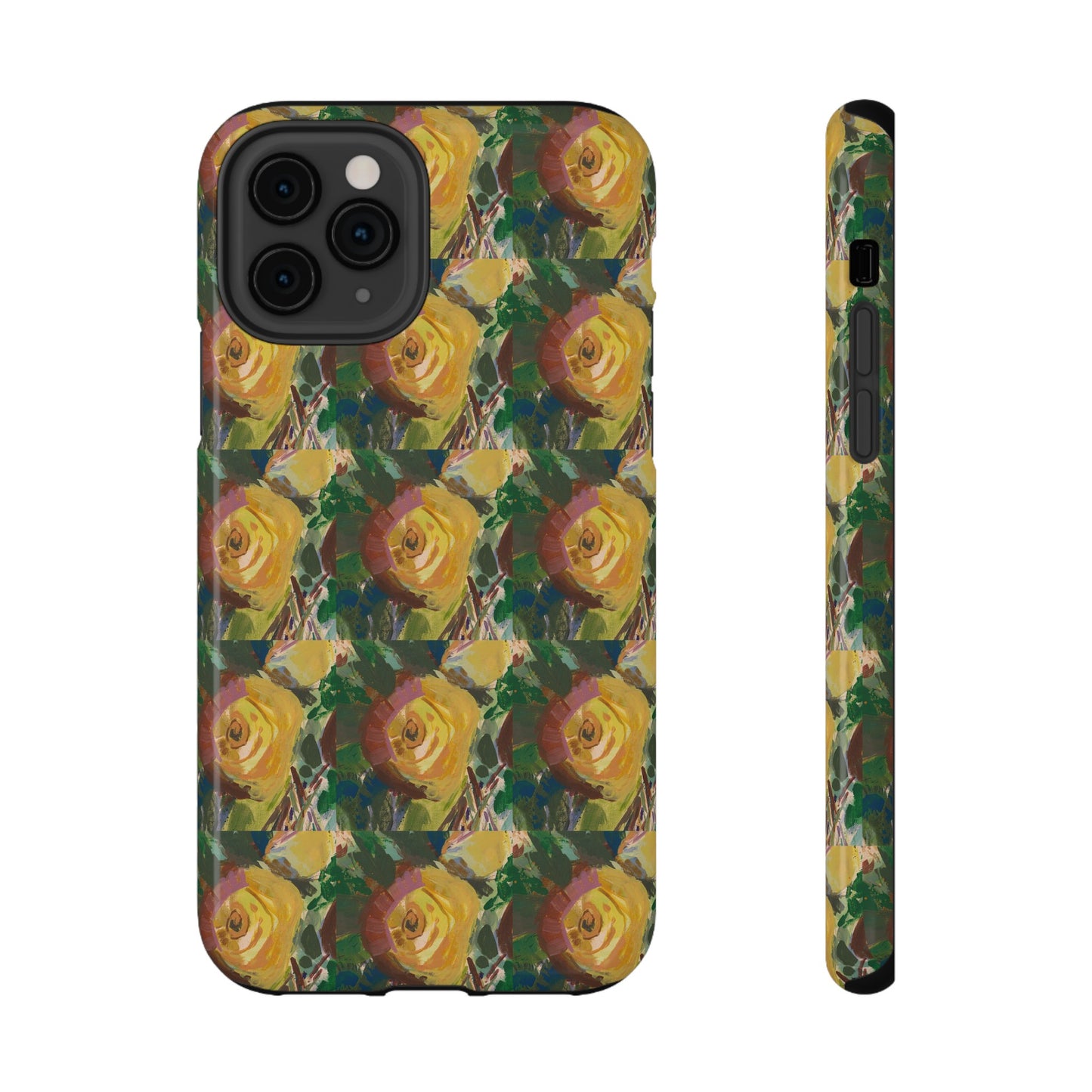 Vintage Yellow Rose - Tile Pattern Phone Case