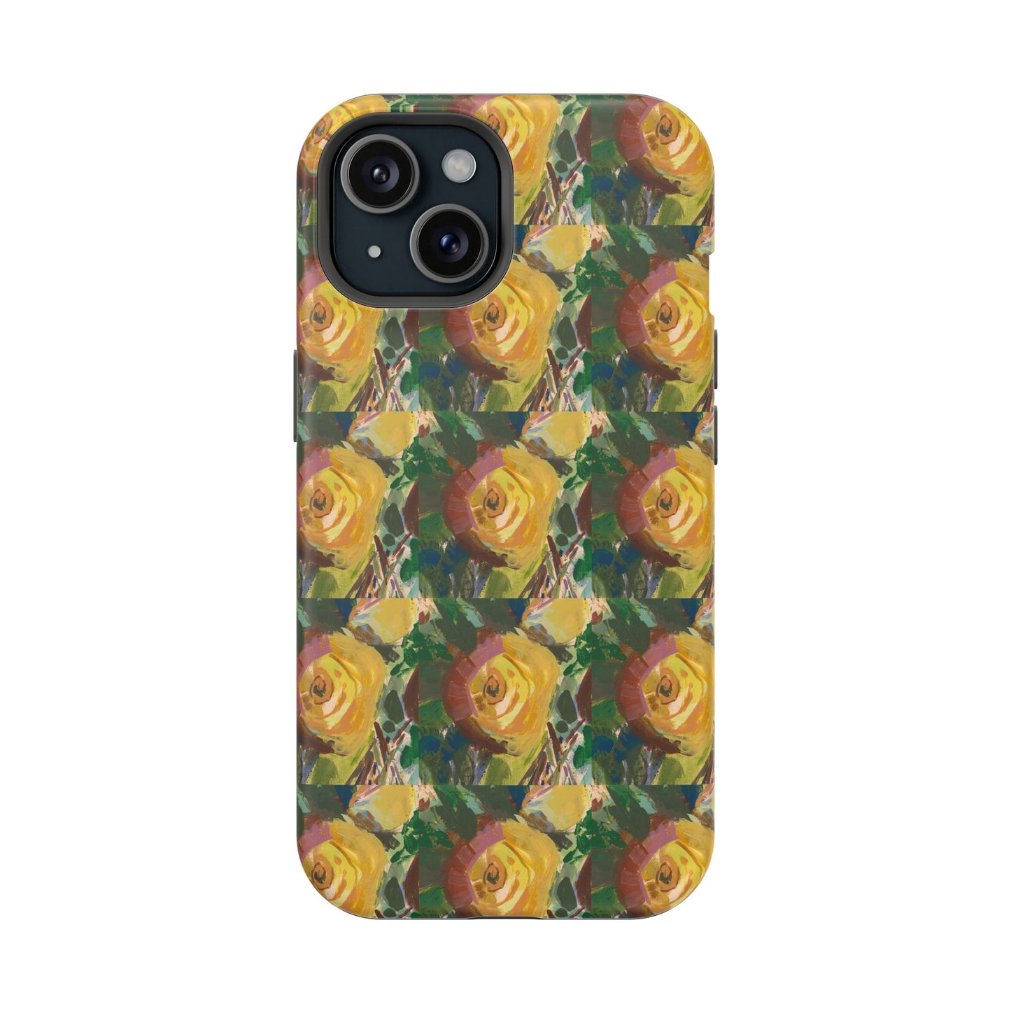 Vintage Yellow Rose - Tile Pattern Phone Case