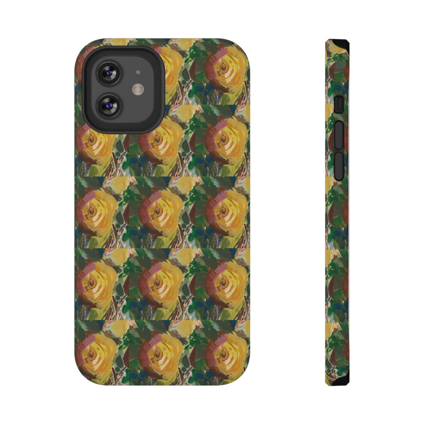 Vintage Yellow Rose - Tile Pattern Phone Case