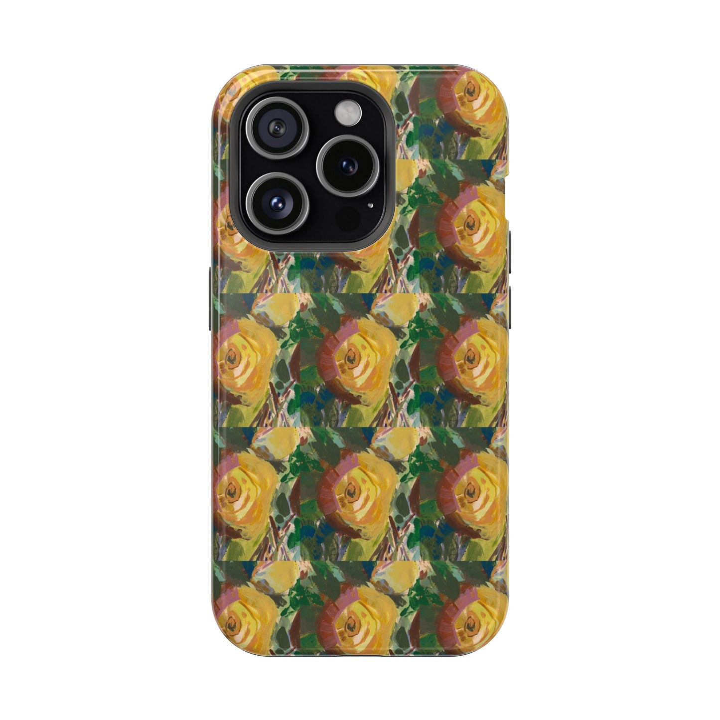 Vintage Yellow Rose - Tile Pattern Phone Case