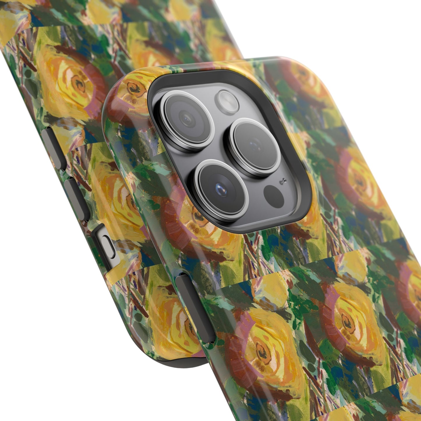 Vintage Yellow Rose - Tile Pattern Phone Case