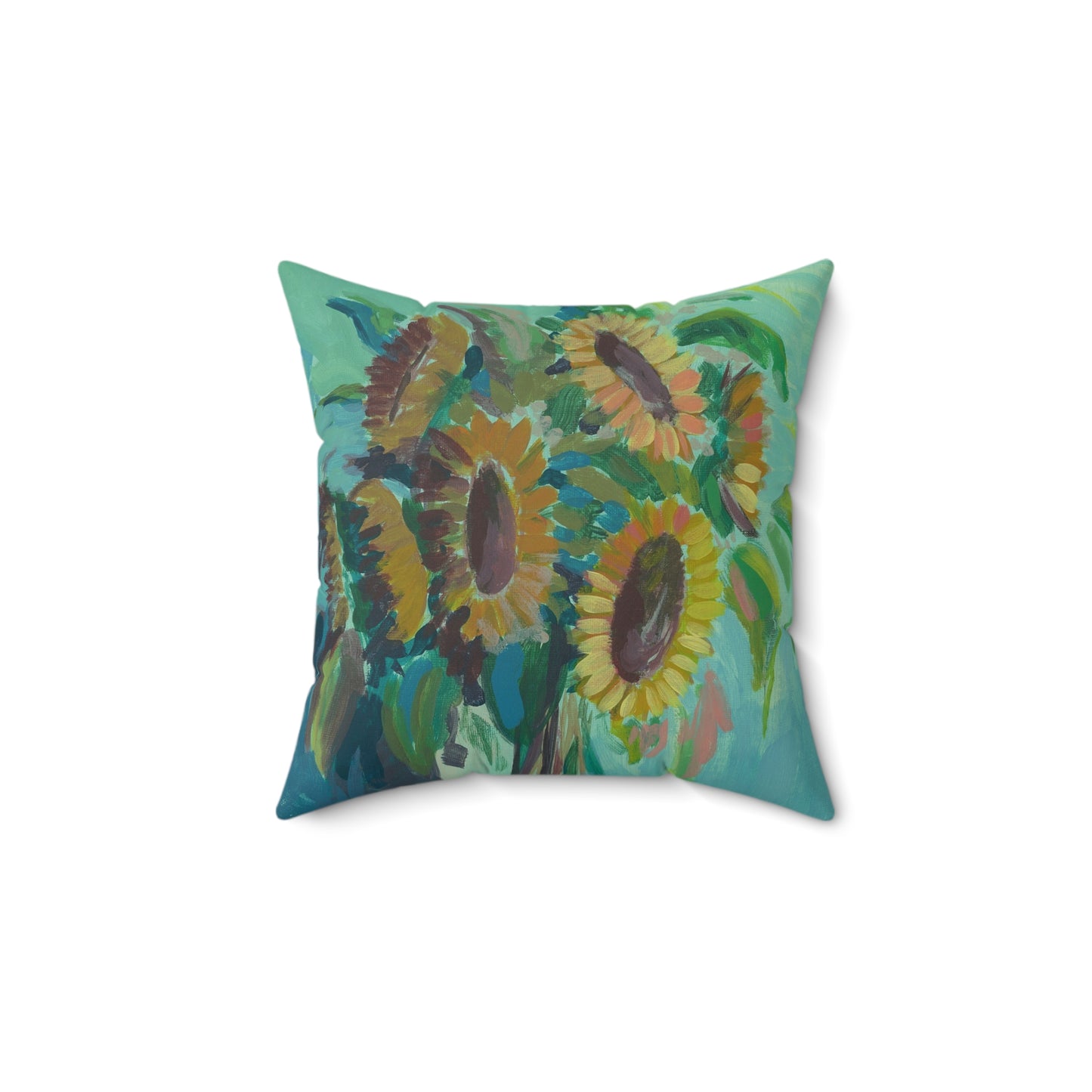 Sunny - Square Throw Pillow