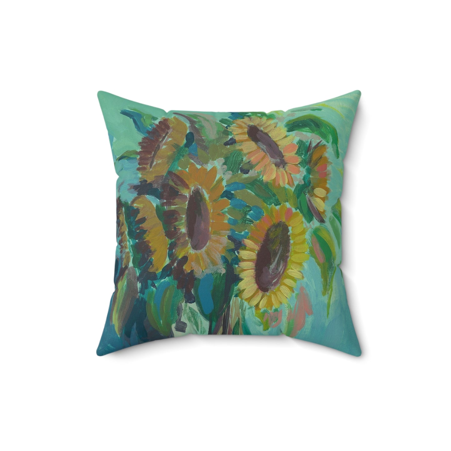 Sunny - Square Throw Pillow