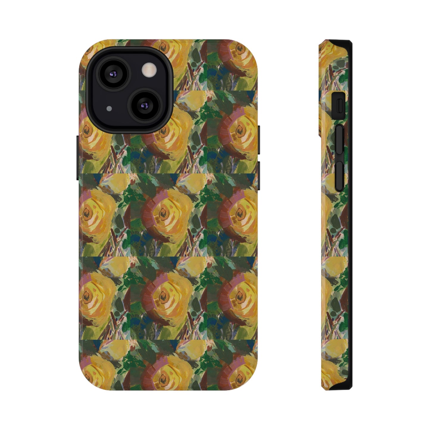 Vintage Yellow Rose - Tile Pattern Phone Case