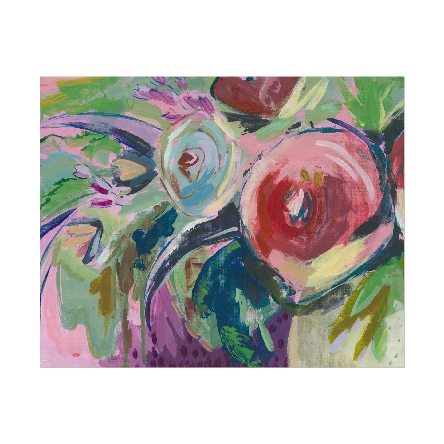 Abstract Floral - Textured Watercolor Matte Print