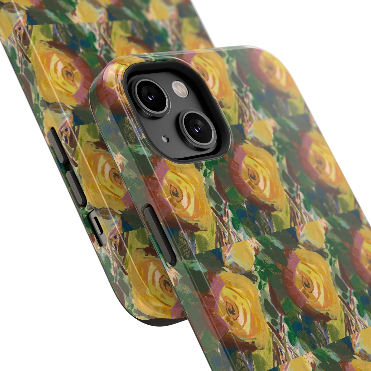 Vintage Yellow Rose - Tile Pattern Phone Case