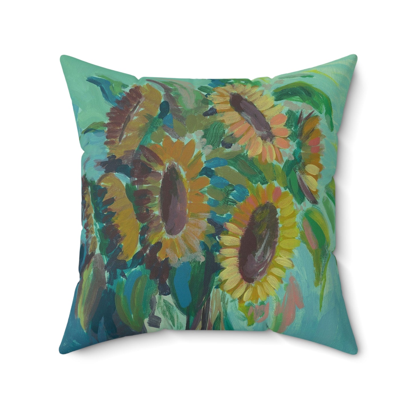 Sunny - Square Throw Pillow