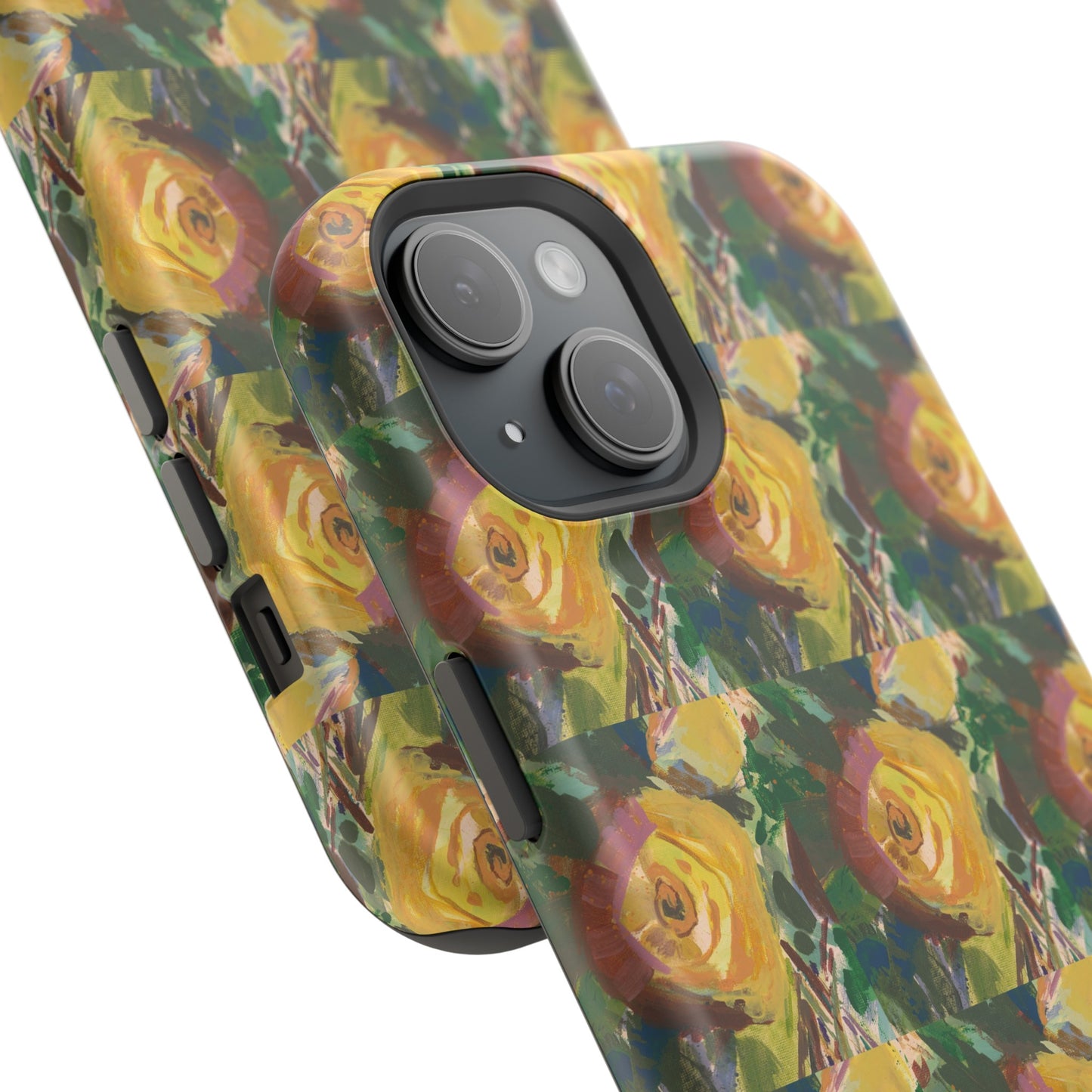 Vintage Yellow Rose - Tile Pattern Phone Case