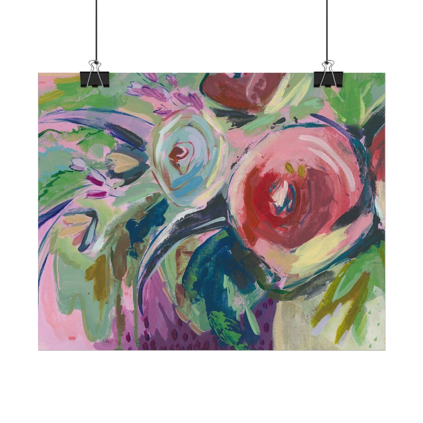 Abstract Floral - Textured Watercolor Matte Print