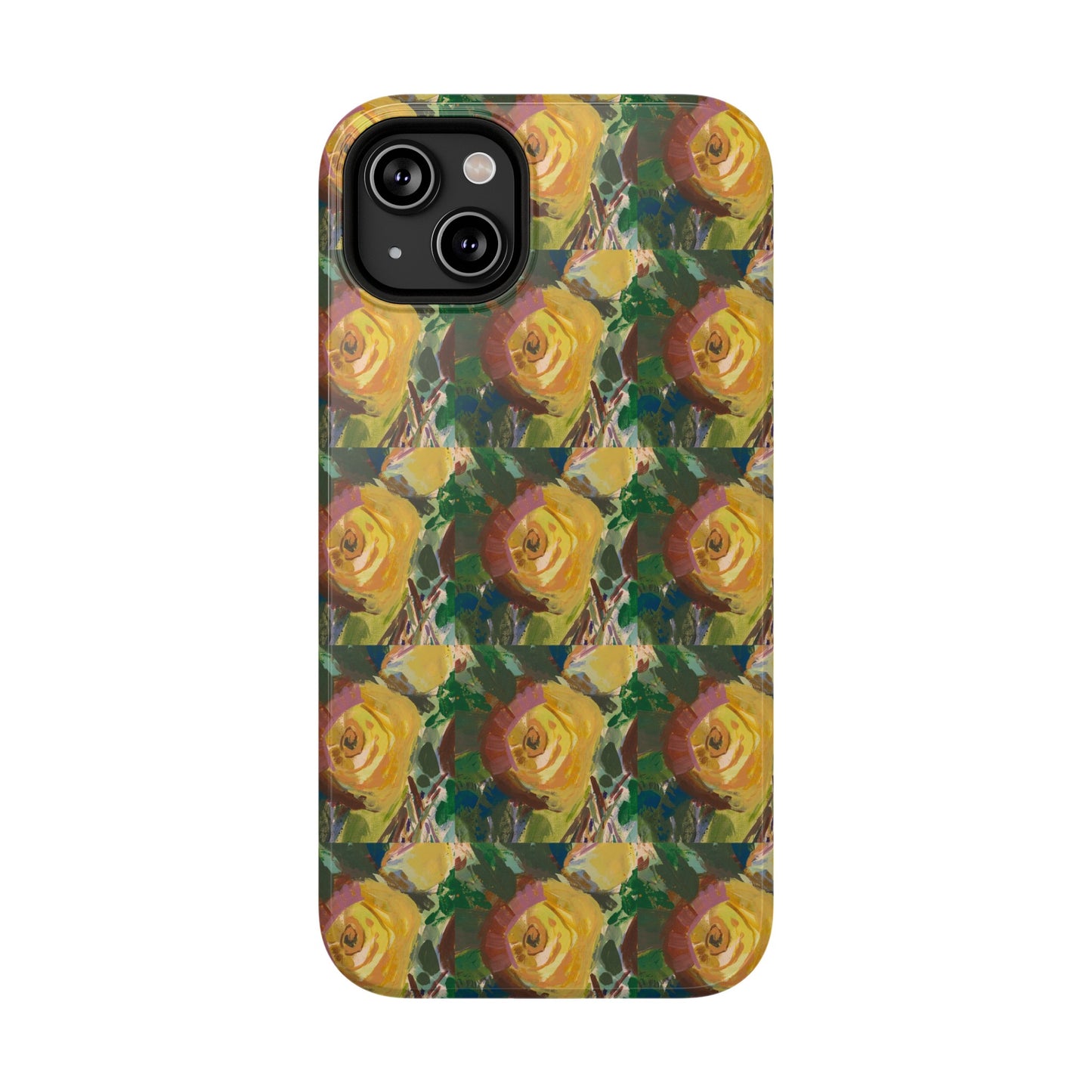 Vintage Yellow Rose - Tile Pattern Phone Case