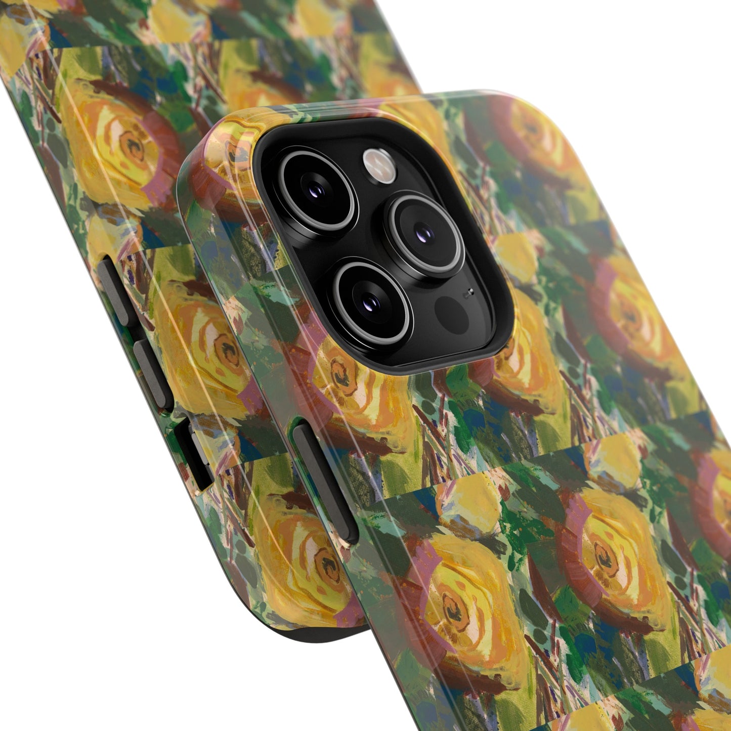 Vintage Yellow Rose - Tile Pattern Phone Case