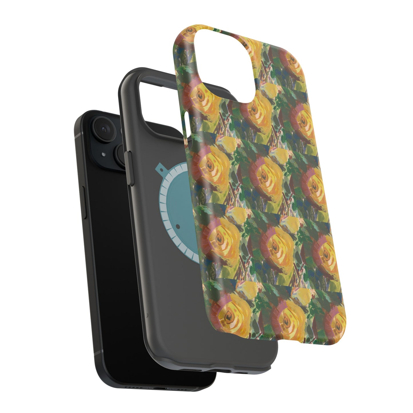 Vintage Yellow Rose - Tile Pattern Phone Case