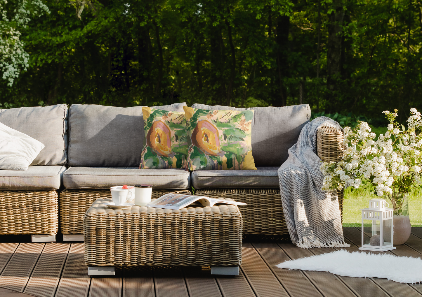 Cheery Yellow - Outdoor Pillow