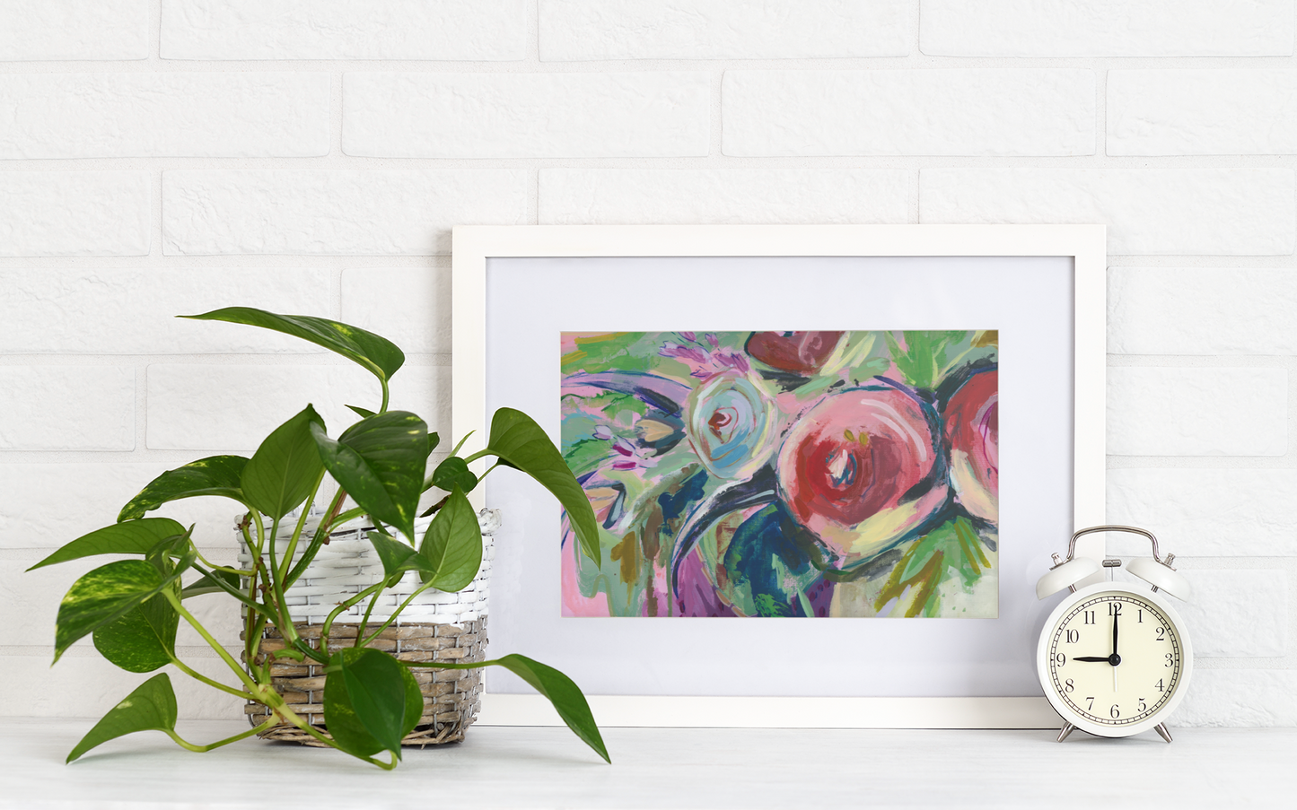 Abstract Floral - Textured Watercolor Matte Print